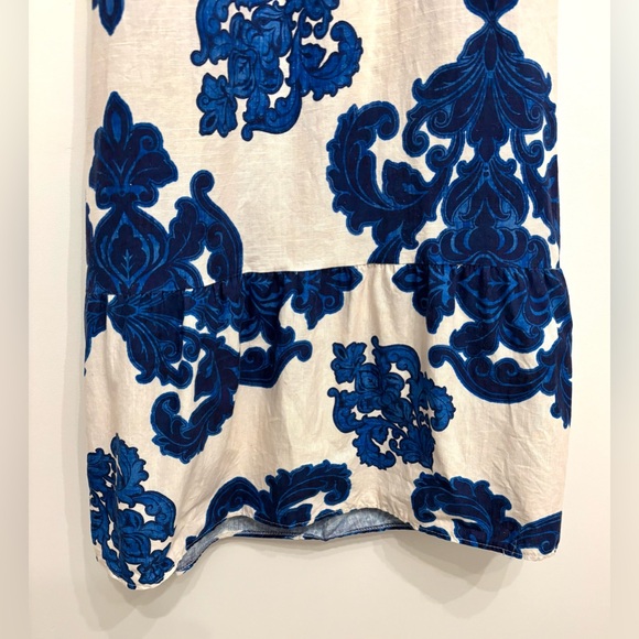 Italian LUNGO L’ARNO Baroque Dress Linen Cotton Blend, Size Small - Picture 5 of 7